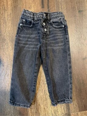 Zara Kids Mom Jean Black Wash Jeans